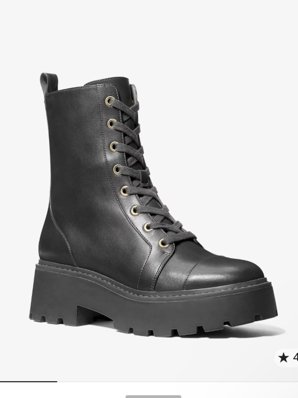 Michael Kors Blake Leather Combat Boots
